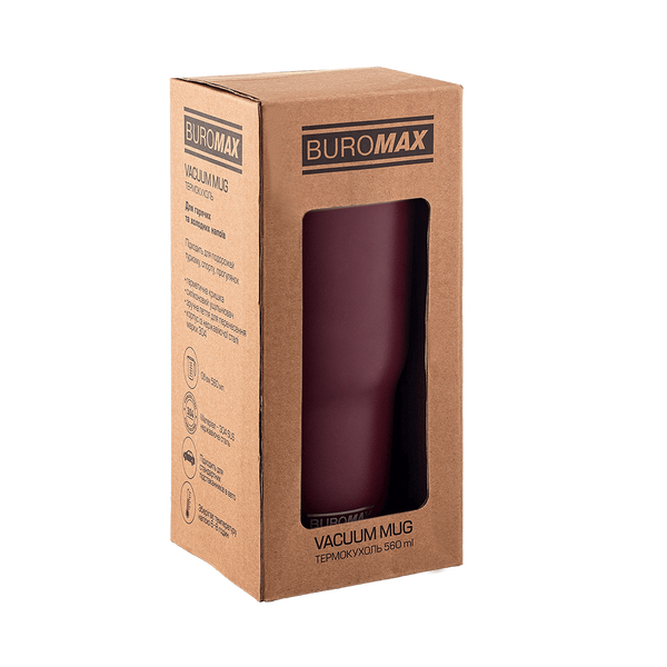 Термокухоль Buromax Morandi, 560 мл, бордовий (BM.00100-13) BM.00100-13 фото