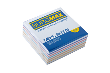 Блок кольорового паперу для нотаток Buromax Зебра 80х80х30 мм не склеєний BM.2253 фото