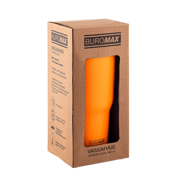 Термокухоль Buromax Neon, 560 мл, помаранчевий (BM.00106-11) BM.00106-11 фото
