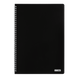 Блокнот на пружине Buromax Classic, A4, 80 л., клетка, пластиковая обложка, чёрный (BM.2446-001i) BM.2446-001i фото 1