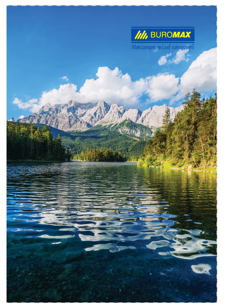 Книга канцелярська Buromax Природа А4 96 аркушів в клітинку асорті дизайнів BM.2430 фото