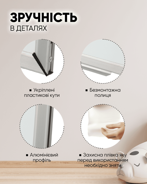 Дошка магнітно-маркерна 75х100 см Buromax алюмінієва рамка BM.0004 фото