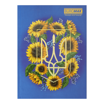 Записна книга Buromax Ukraine А5 96 аркушів в клітинку синя BM.24511101-02 фото