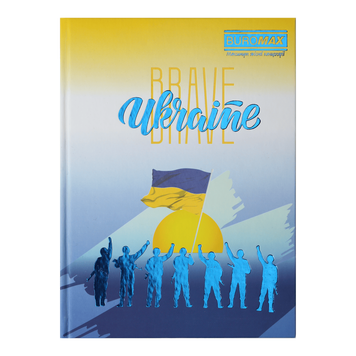 Записна книга Buromax Ukraine А5 96 аркушів в клітинку темно-синя BM.24511101-03 фото